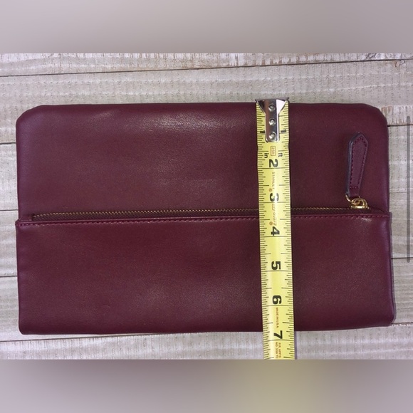 NEW Old Navy Maroon Burgundy Faux Leather Cloth Handbag Purse Tote NWOT  SM 128 - Picture 6 of 10